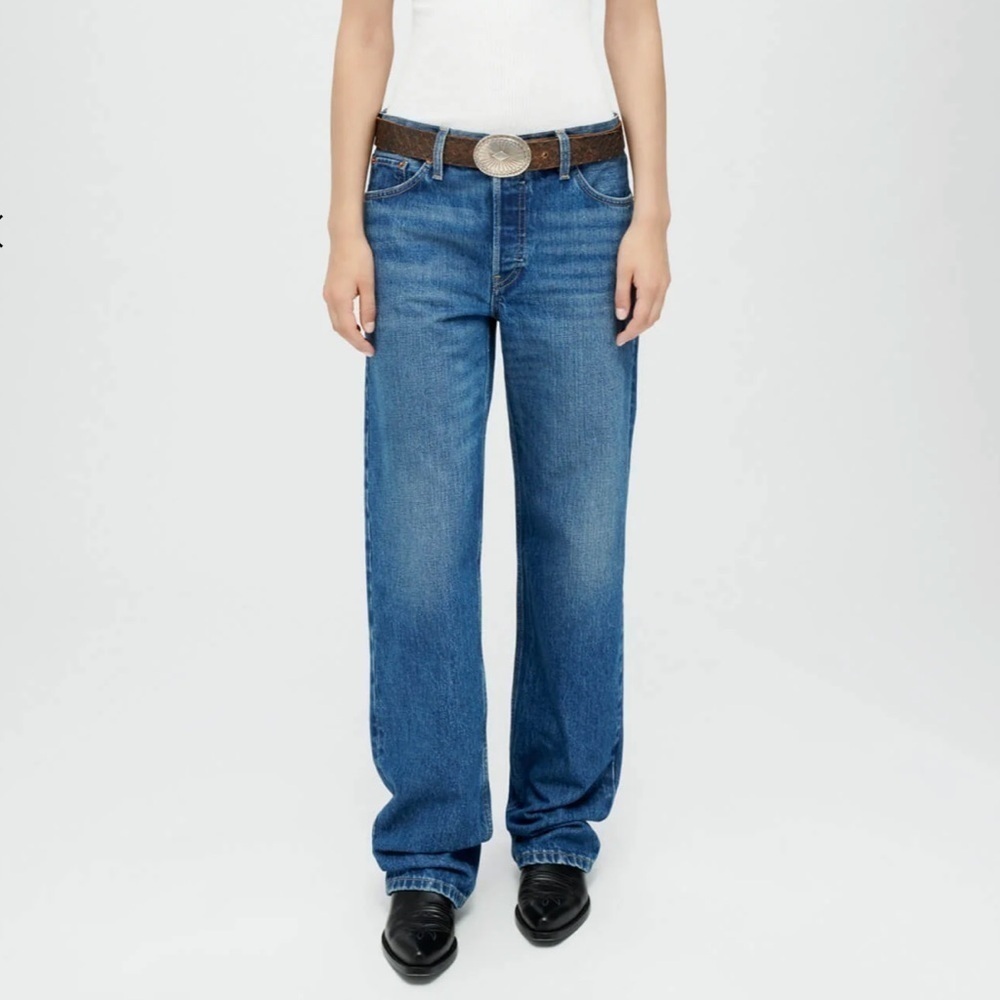 Re/done Redone DENIM JEANS LOOSE LONGISH 90s baggy fit jean darker wash - Picture 2 of 13